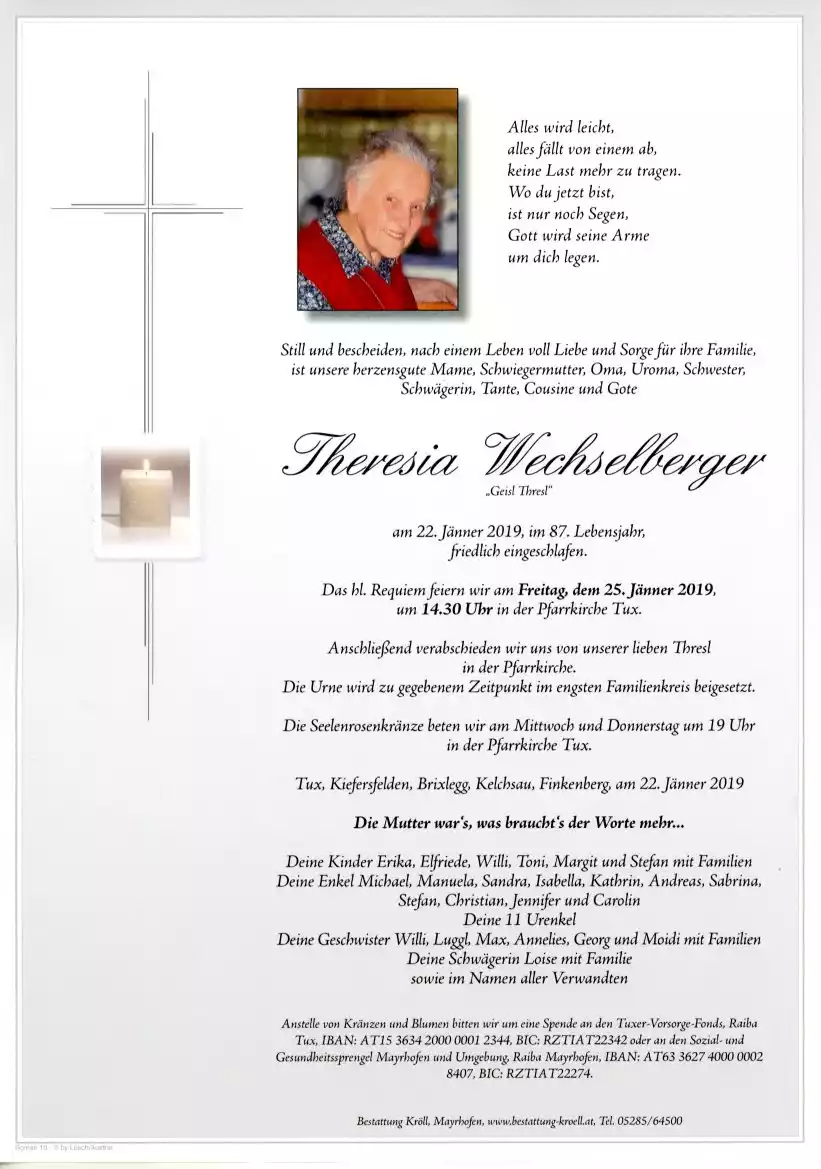 Parte von Theresia Wechselberger